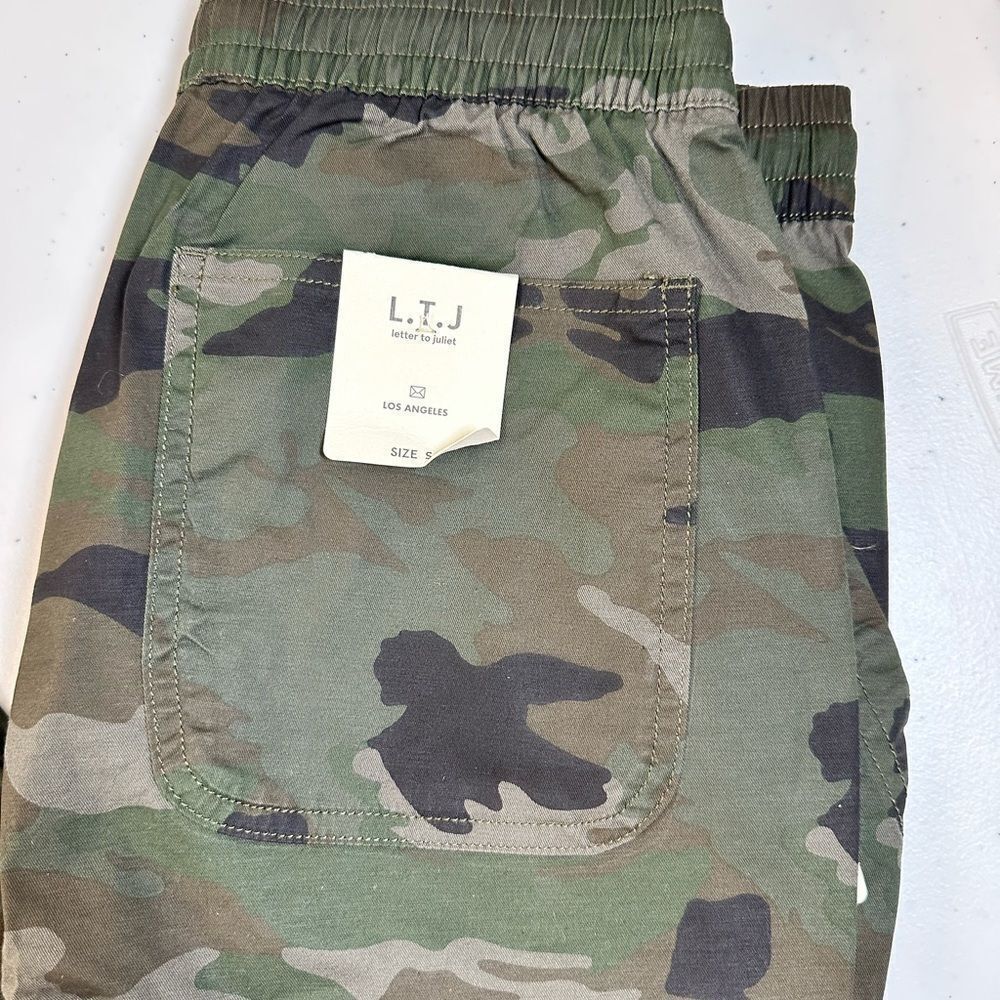 NWT Anthropologie Women’s Pull On Drawstring Camo Pants Pockets - Size Small - Picture 8 of 10